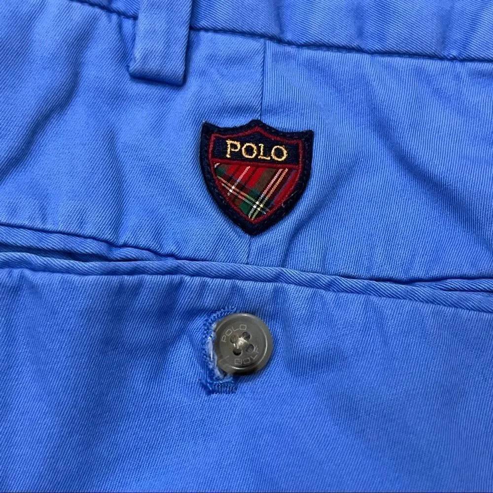 Polo Ralph Lauren Golf Fairway Blue Chino Style Shorts 35